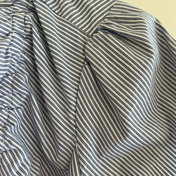 The Limited Striped Short Sleeve Ruffle Shirt Size XS - Picture 3 of 9